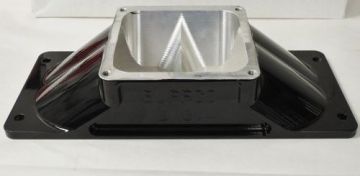 BUFFCO  BLACK  Single Hi Flow Ram Carb 4500 Dominator Riser   All Billet-  Blower mount